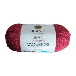 Lion Brand Yarns Jeans Colors #138 Jumpsuit Red 3.5 oz 246 yds Acrylic #506